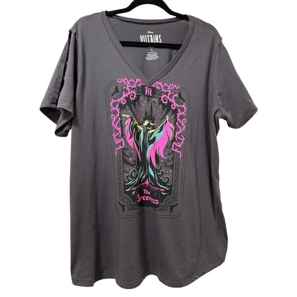 Torrid Plus Size 3 Disney Villains Maleficent Sorceress Ladder Sleeve T Shirt - Picture 1 of 4
